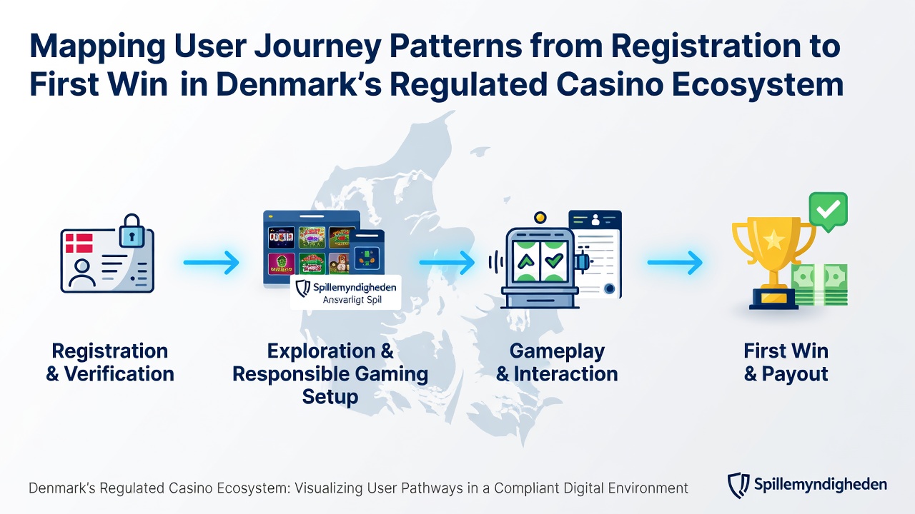 Visualization of player progression from deposit to first win in regulated Danish online casinos