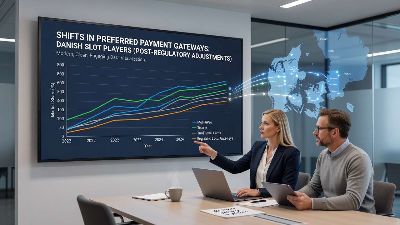 Graf der viser udviklingen i betalingsgateways blandt danske slotspillere fra 2025 til 2026